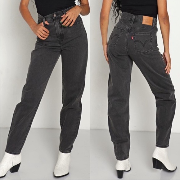 Levi's High Loose Taper Jeans Women’s Size 34 Lose Control Black - Picture 12 of 16